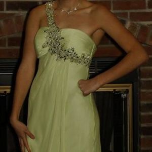 Lime prom dress